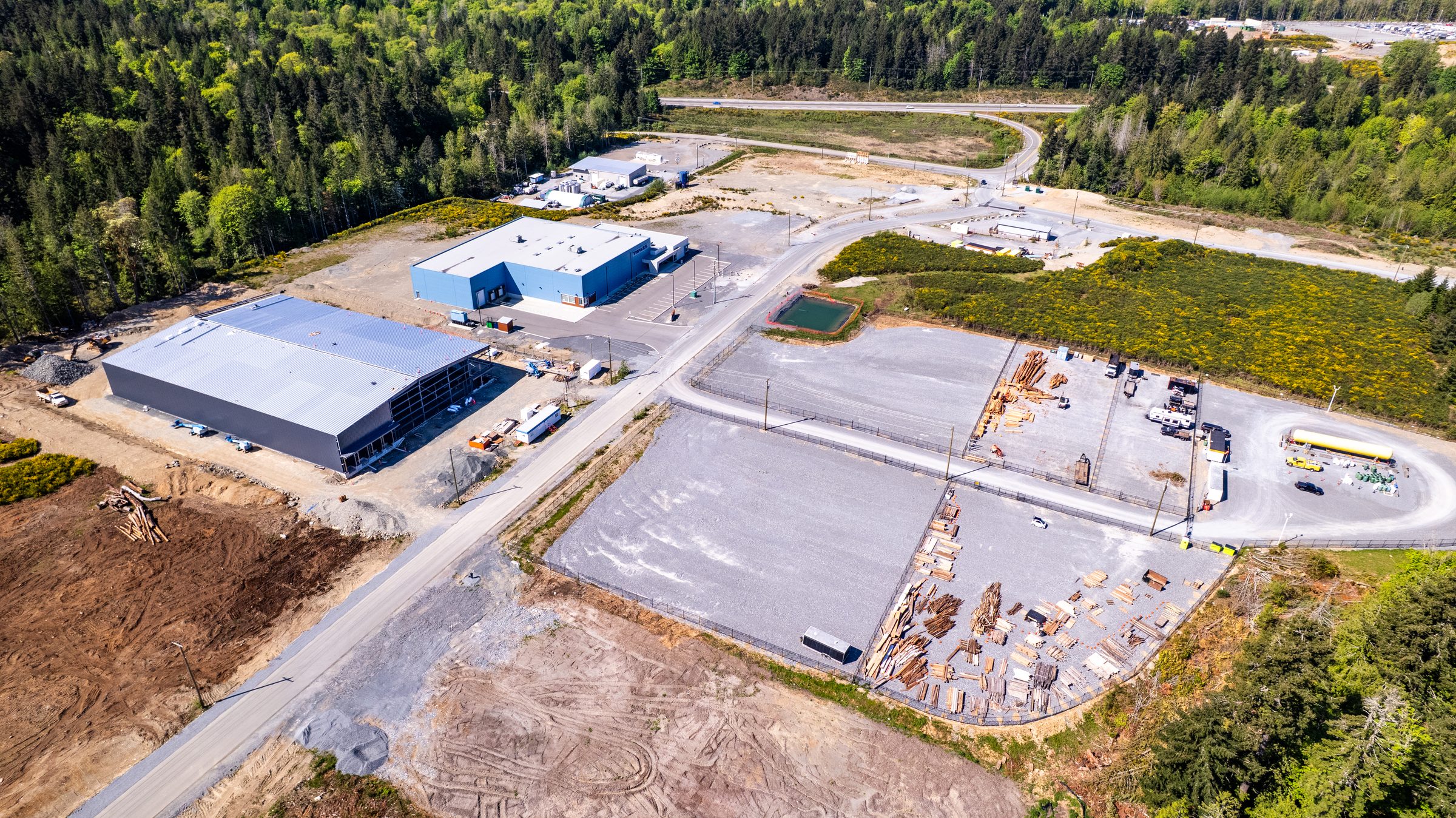 Aerial view of Malahat Business Park